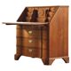 Bureau secrétaire pliant en chêne vintage des années 1960 dans le style de Kjærnulf