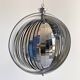 Space Age chrome aluminium moon hanging lamp,  slat lamp