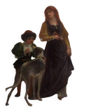 French School of the 19th Century, Attributed to Achille Deveria, Troubadour Scene, Oil on Panel