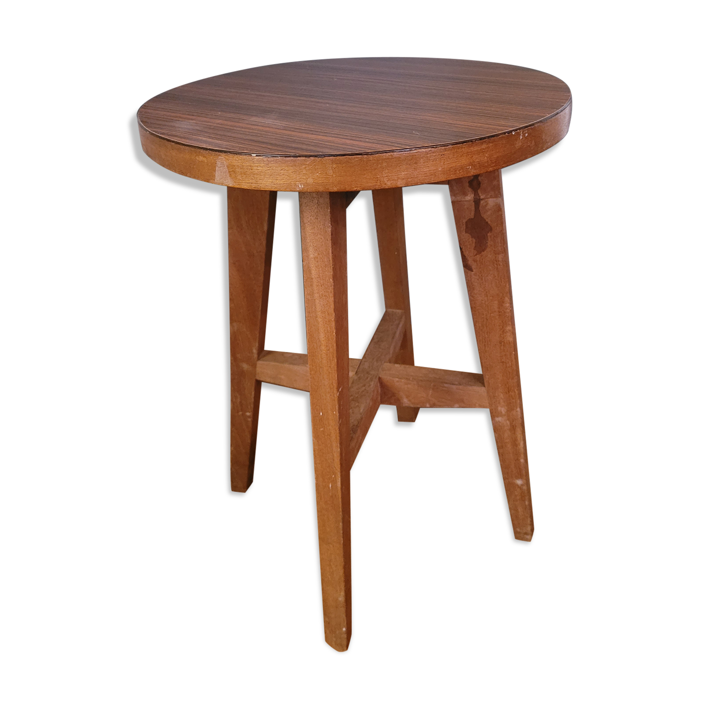 Wooden stool and formica 60's