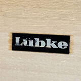 Extendable dining table by Lübke, walnut, beech, vintage from the 60s