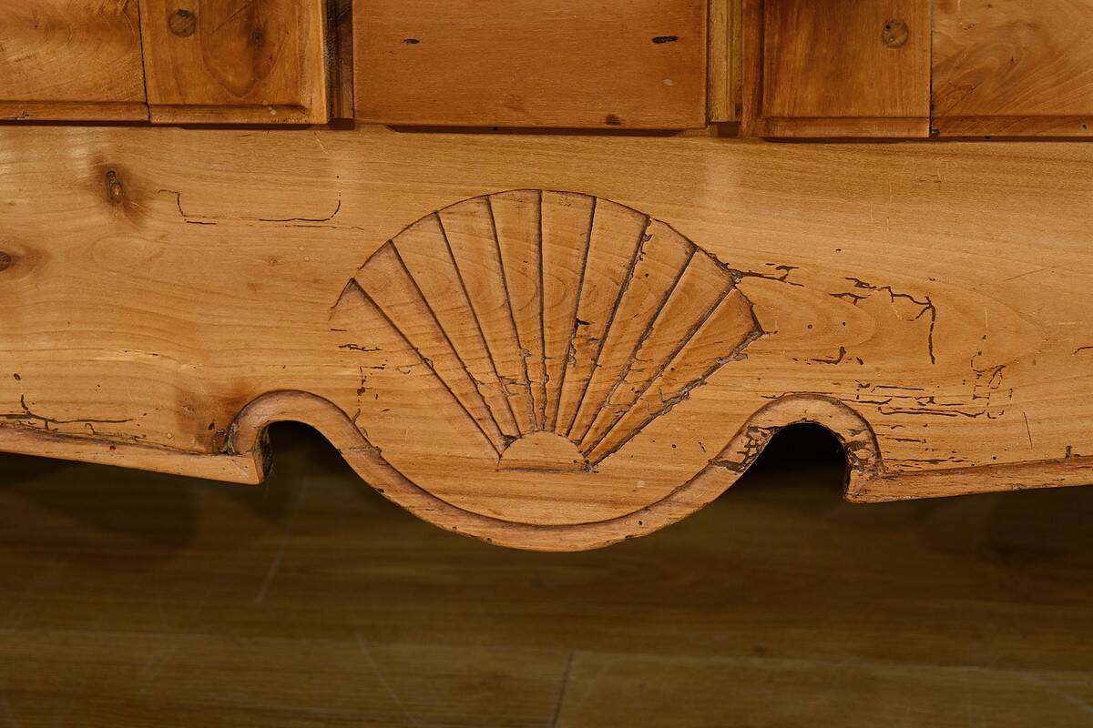 Louis XV style blond cherry wood sideboard – mid-19th century