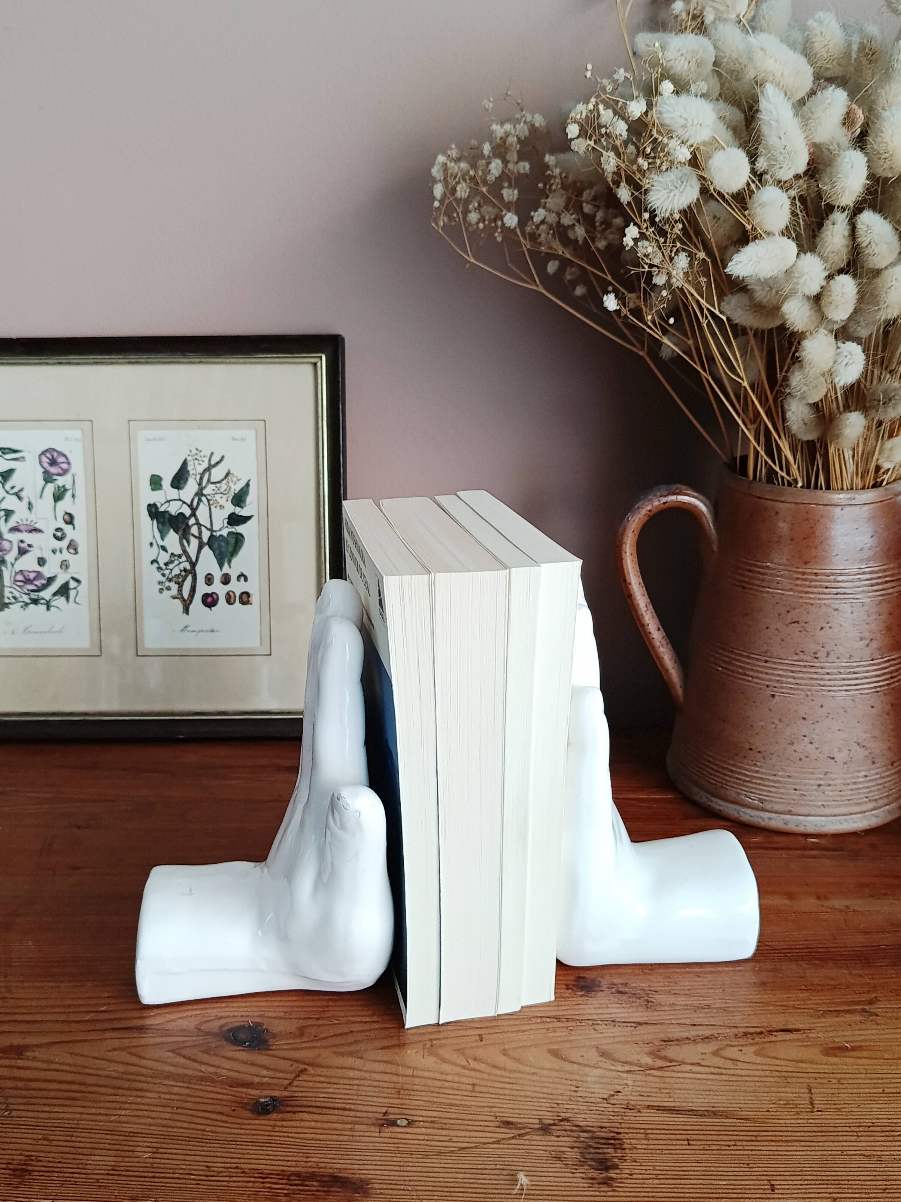 Ceramic hand bookends