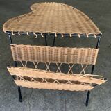 Rattan wicker side table