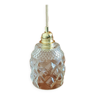 Vintage golden glass pendant light