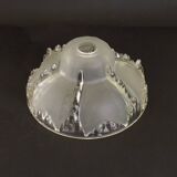 Signed ezan france frosted glass icicle shades set of 3 – art deco lighting