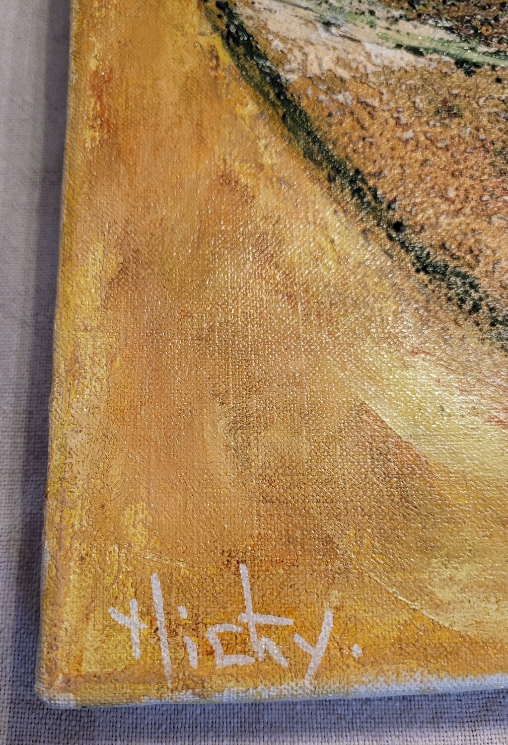 Signed painting oil on canvas still life