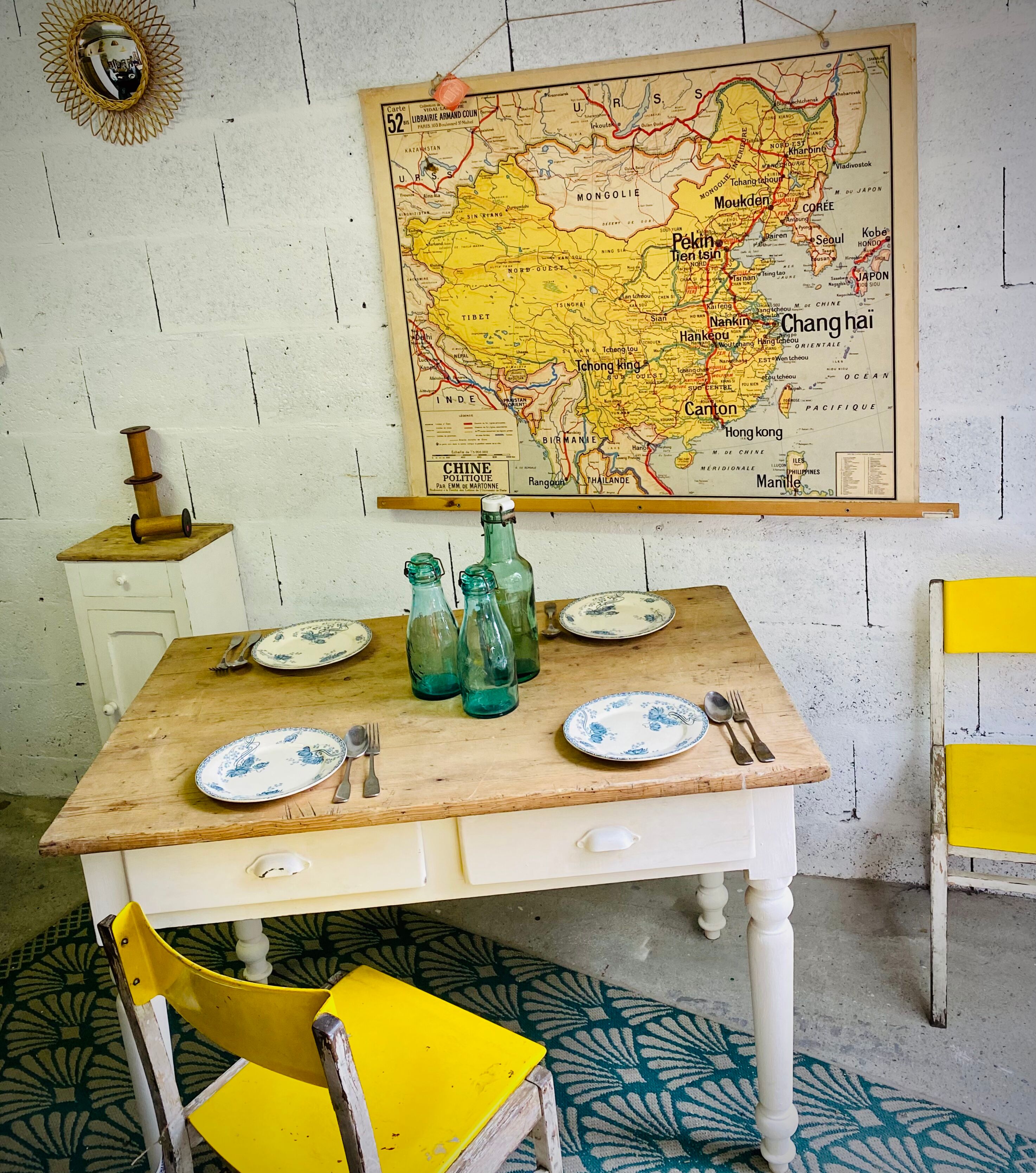 Bistro table feet turned