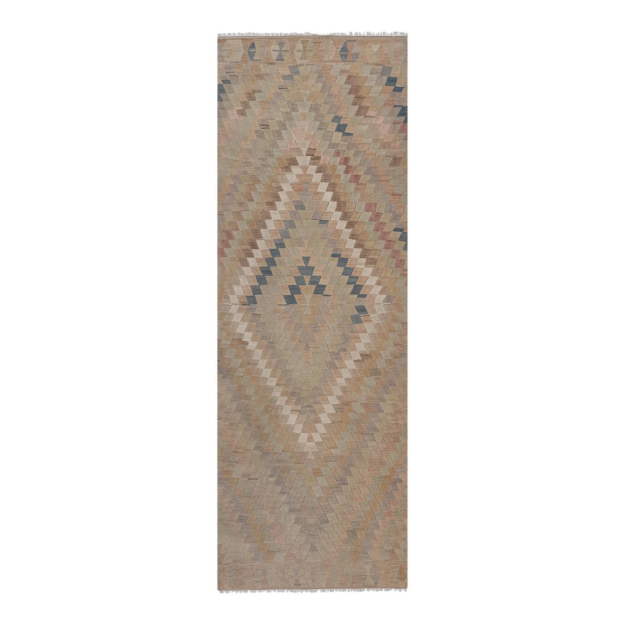 Vintage Turkish hallway rug 134x374 cm