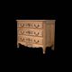Louis XV style chest of drawers, solid raw oak, 1920.