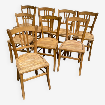 Set of 8 raw bistro chairs