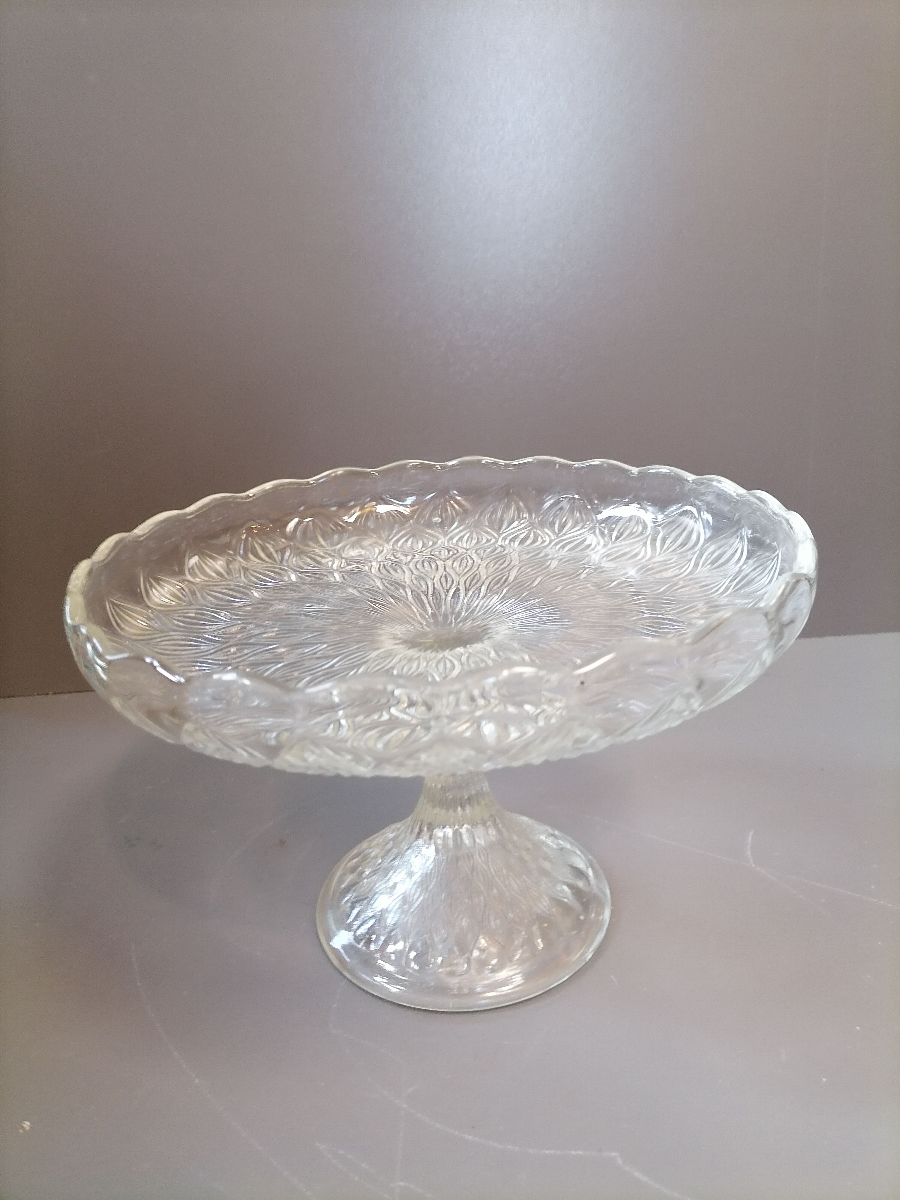 Compotier en verre vintage
