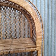 Vintage rattan wicker library Emmanuelle style