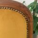 Fauteuil Voltaire style Louis Philippe restauré Jaune Moutarde