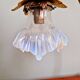 Art Nouveau table lamp in gilded bronze and opalescent glass