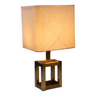 Lampe de table des années 70 avec base en laiton