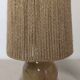 Lampe boule vintage en grès émaillé et corde de jute
