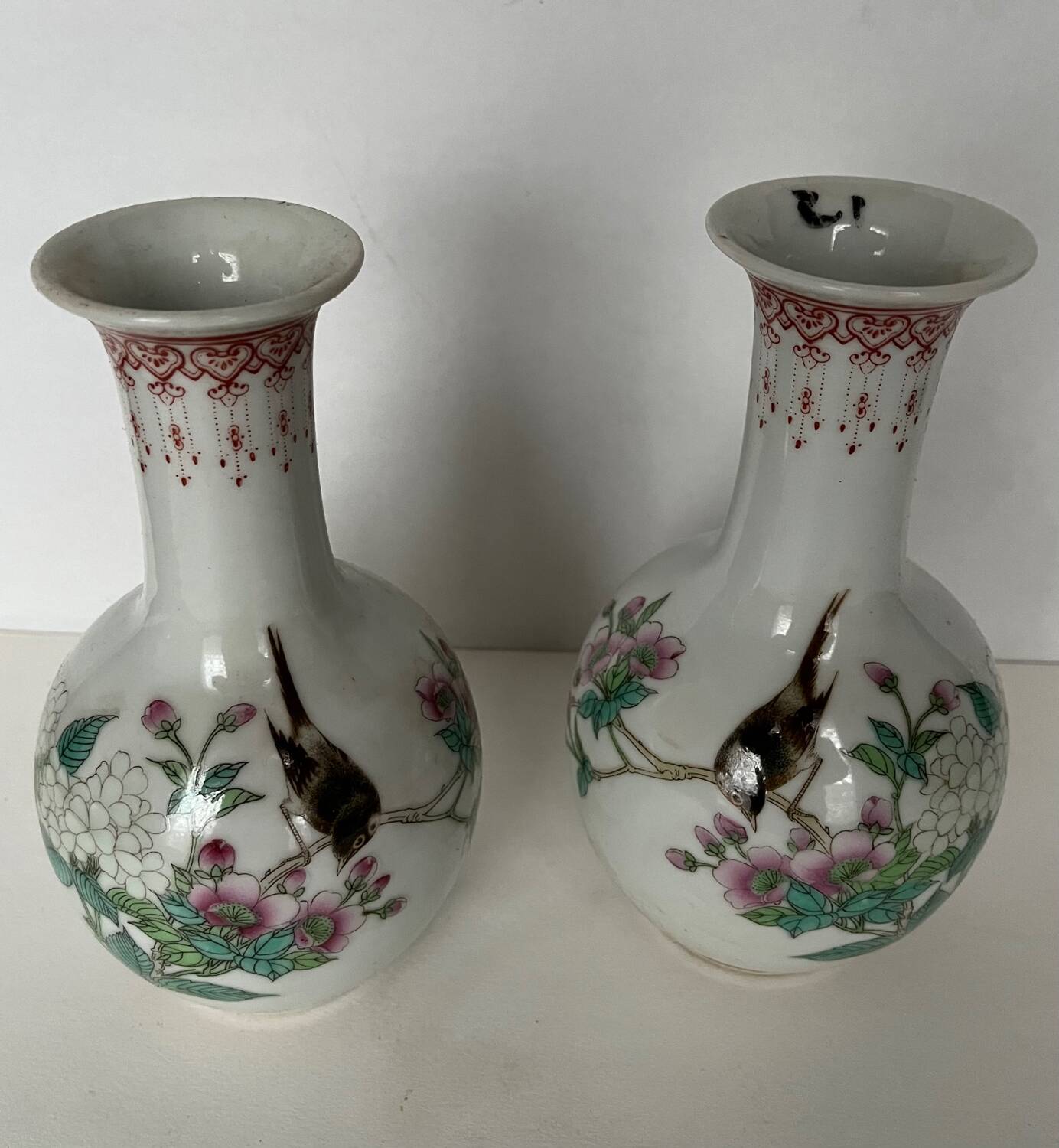 Pair of Chinese porcelain vases