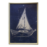 Boat Linocut