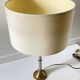Lampe années 70 abat jour effet bois