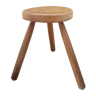 Tabouret tripode rond clair