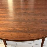 Table ronde extensible Palissandre Danemark vintage 1970
