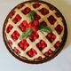 Cherry Pie Barbotine Tart Dish