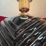 Lampe 70s boule ceram avec liseret h42x35 elec ok verifier