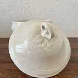 Antique white ironware soup tureen from the end of the 19th century