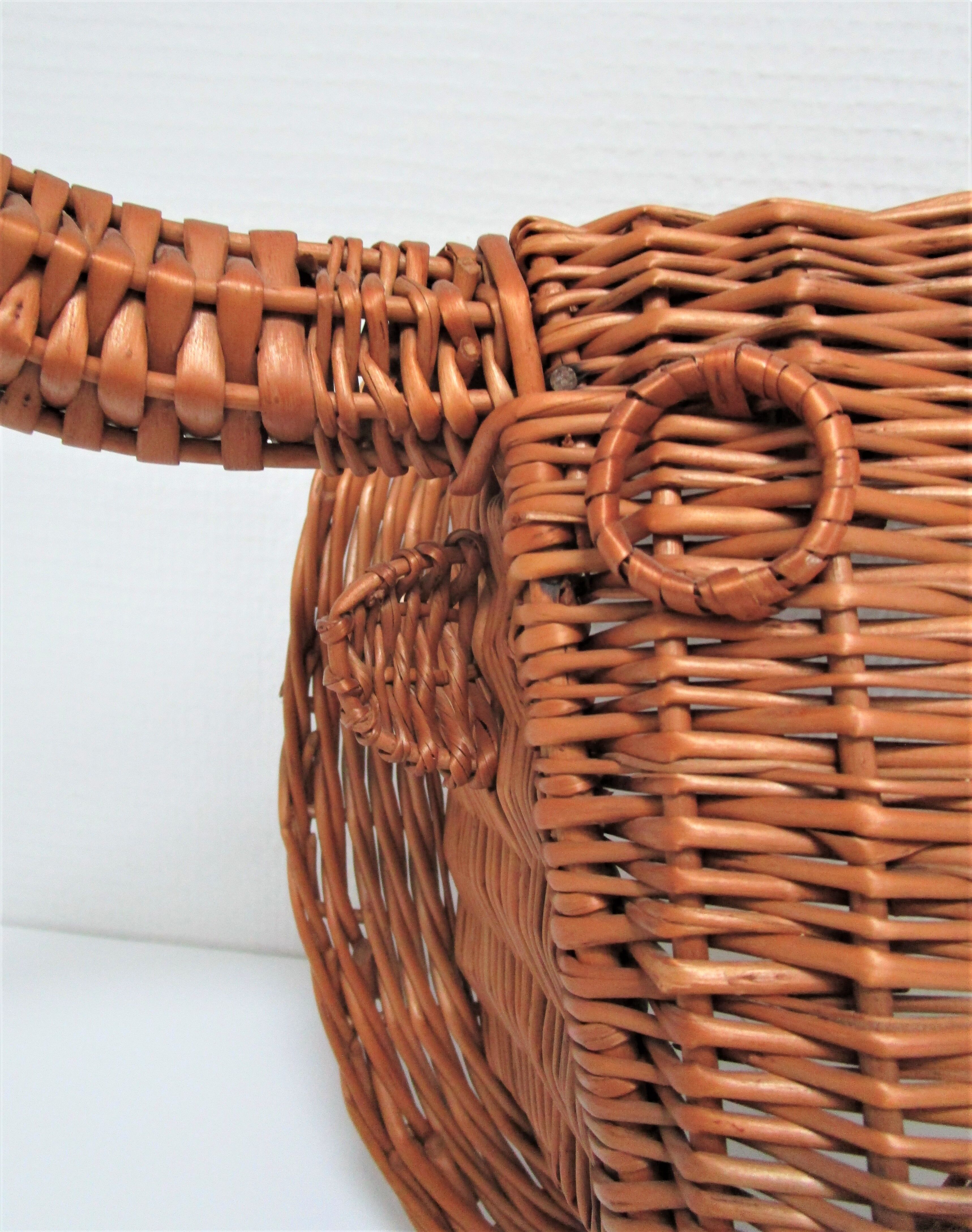 Bull head minotaur wicker vintage 60s-70s