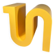 Yellow book or magazine holder by Axel Chay for Monorpix
