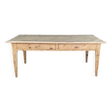 Ancienne table avec  deux grands tiroirs