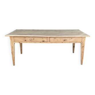 Ancienne table avec  deux grands tiroirs
