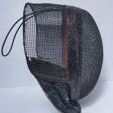 metal and leather fencing mask, early 20th century