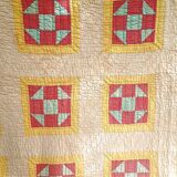 Plaid patchwork américain matelassé XIXème