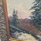 Mountain Landscape Painting By Batoni, mid-century