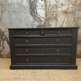 Black velvet empire chest of drawers