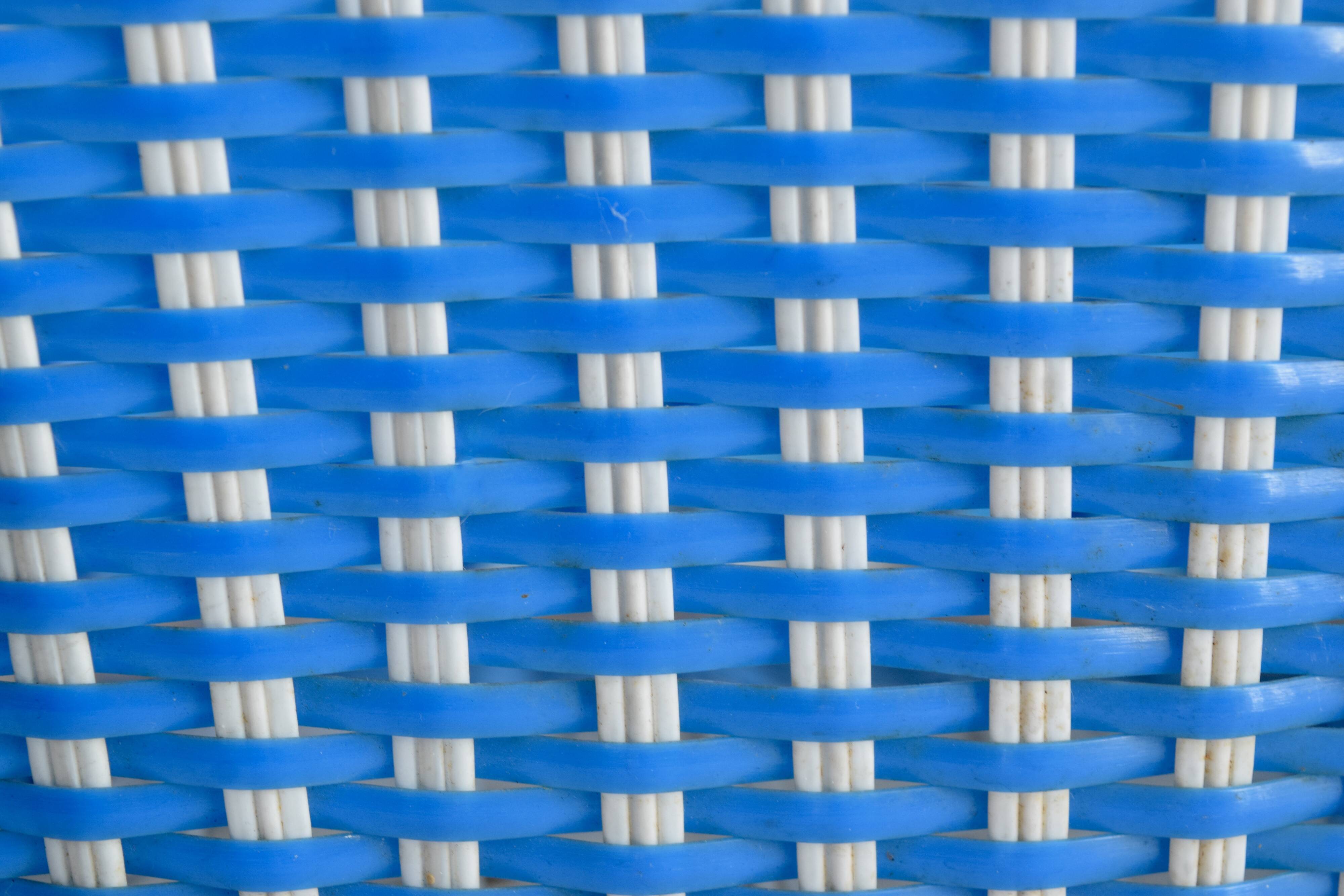 Vintage woven plastic shopping basket