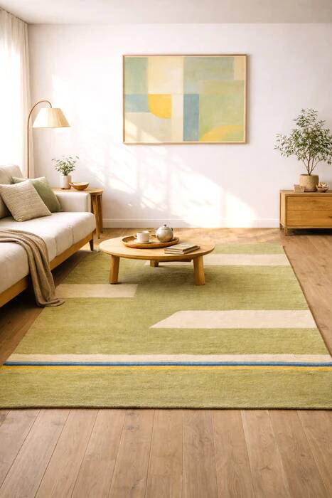 Tisca "Vermont" hand-tufted wool rug, France 1970s-1980s