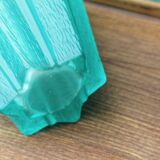 Molded pressed glass vase, 12-pointed star