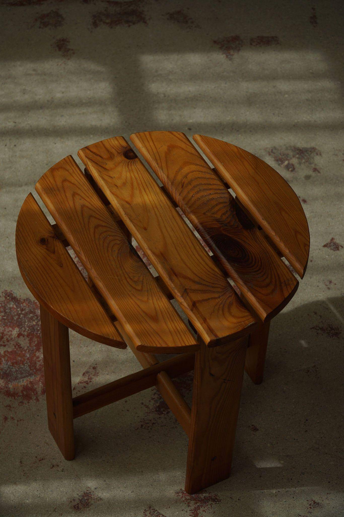 Pair of pine stools by a Swedish cabinetmaker, mid-century, 1960s.