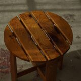 Pair of pine stools by a Swedish cabinetmaker, mid-century, 1960s.