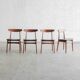 Dining chairs 'model 60' by Hennig Kjaernulf for Bruno Hansen, Denmark 1960