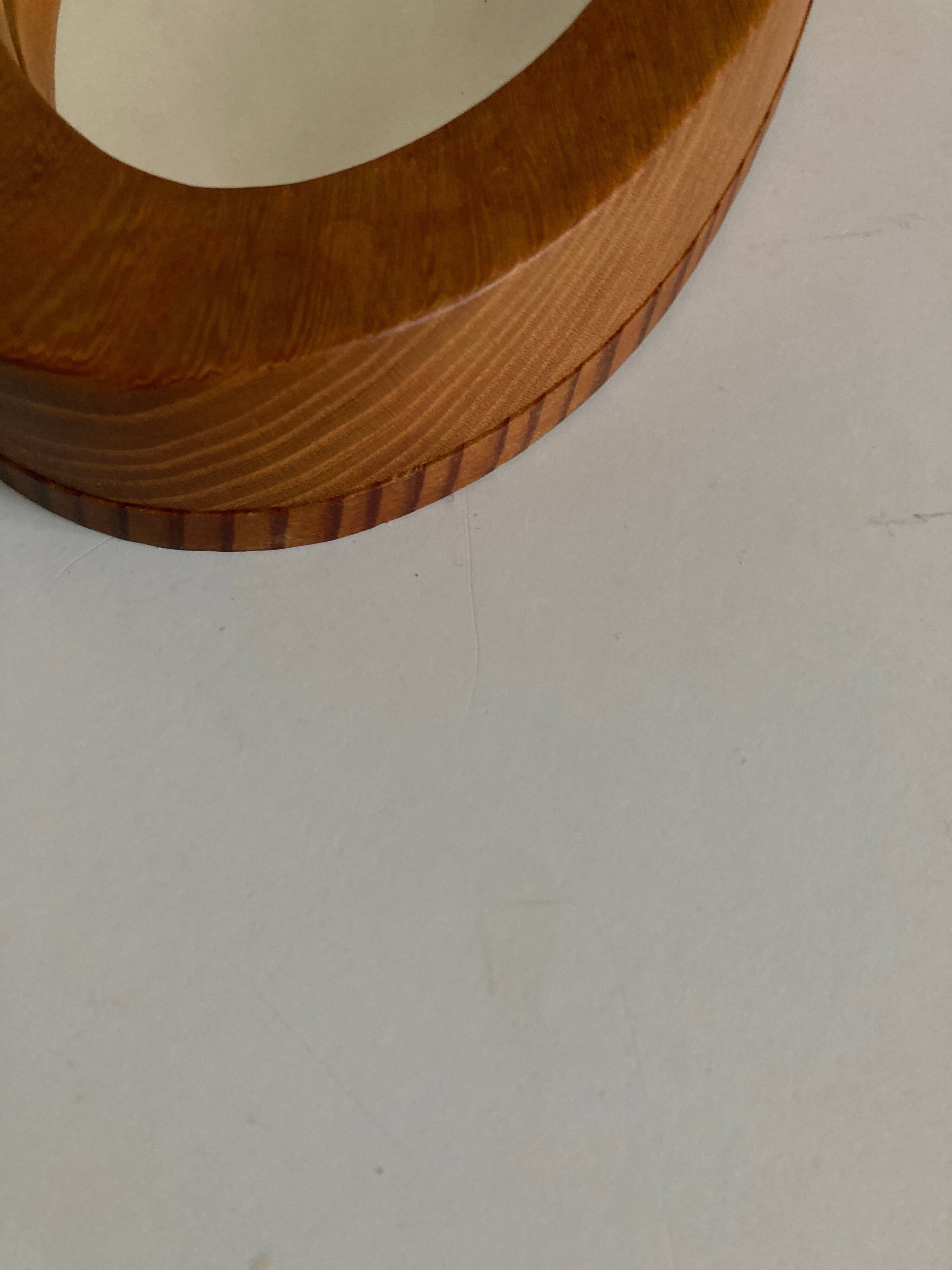 Pine mirror with asymmetrical design, 1960