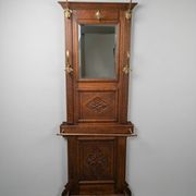 Antique coat rack in solid oak