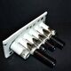Vintage black and white ceramic soliflore vase - brush holder