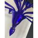 Blue Glass Chandelier, Contemporary, Attributed to Murano