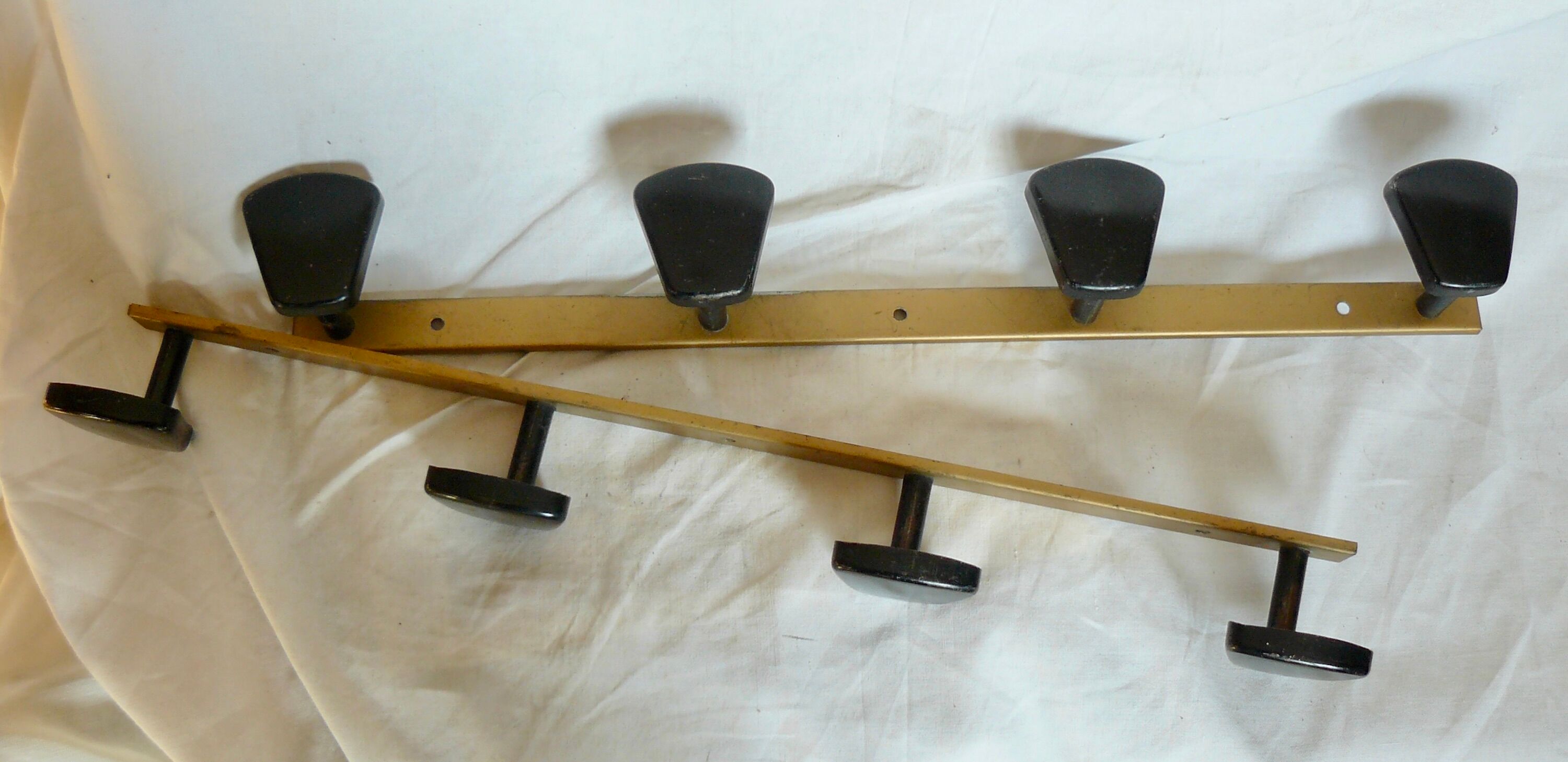 Pair of vintage metal coat racks