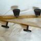 Pair of vintage metal coat racks
