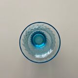 Light blue glass swirly vase